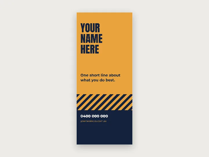 Pull-up banner template: bold stripes