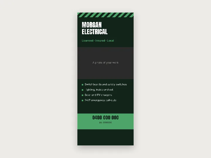 Pull-up banner template: trade business
