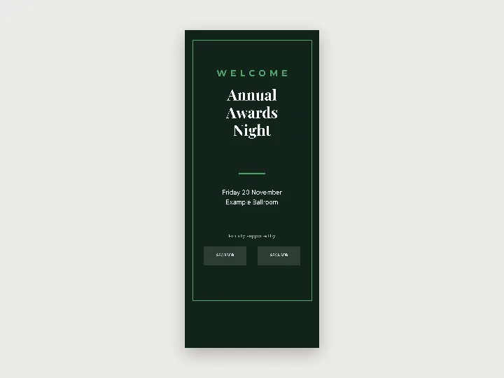 Pull-up banner template: welcome to the event