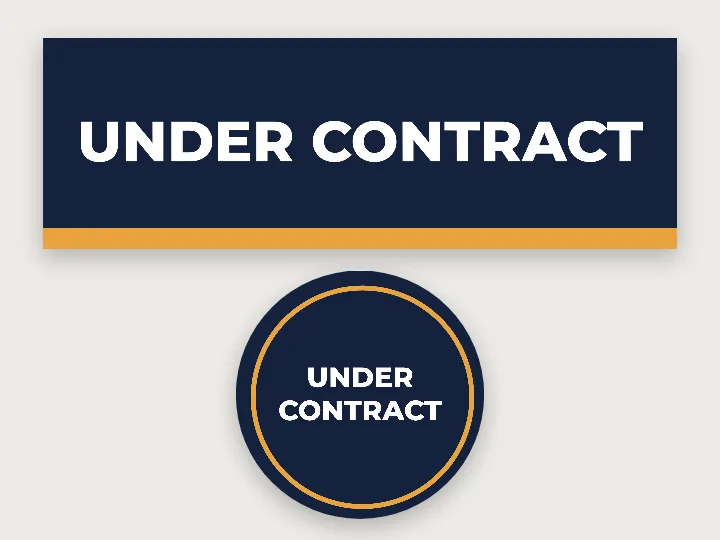 Real estate stickers template: under contract