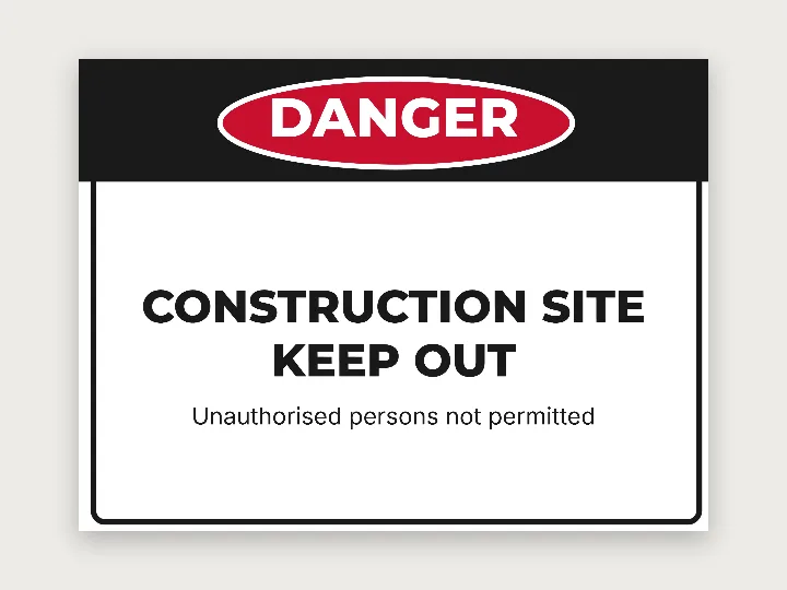Template: danger, keep out