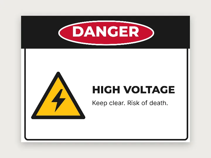 Template: danger, high voltage