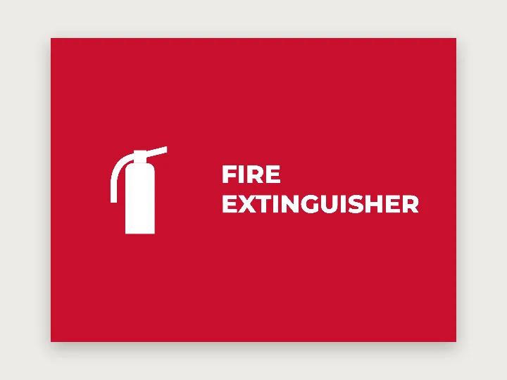 Safety sign template: fire extinguisher