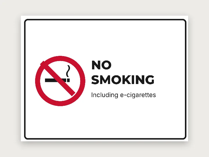 Safety sign template: no smoking