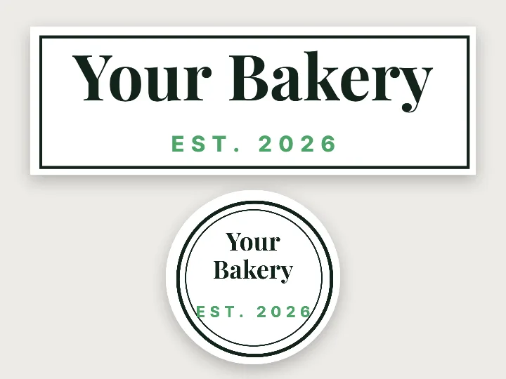 Sticker template: established badge