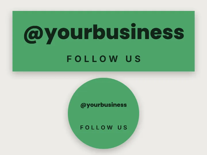 Sticker template: follow us