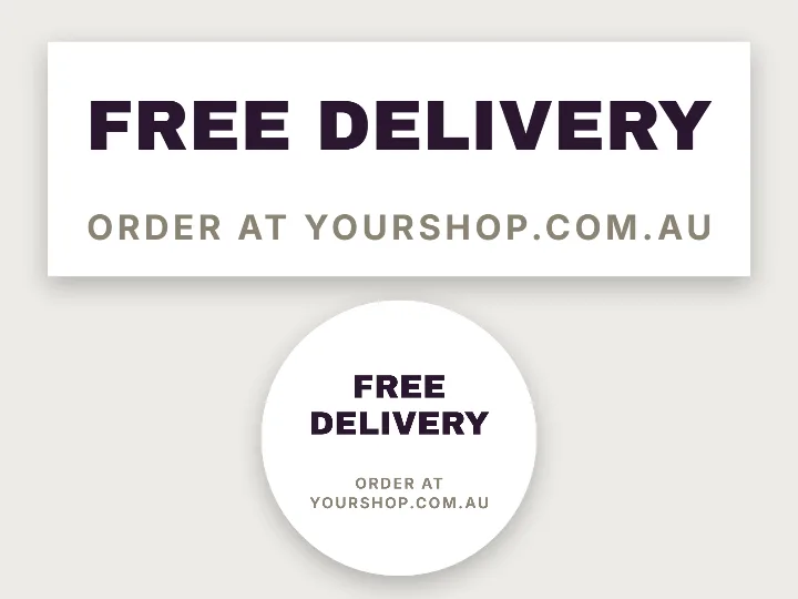 Sticker template: free delivery