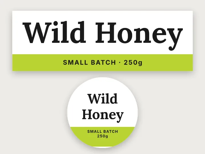 Sticker template: jar and product label