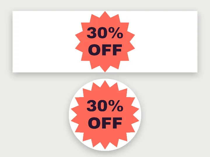 Sticker template: sale, starburst