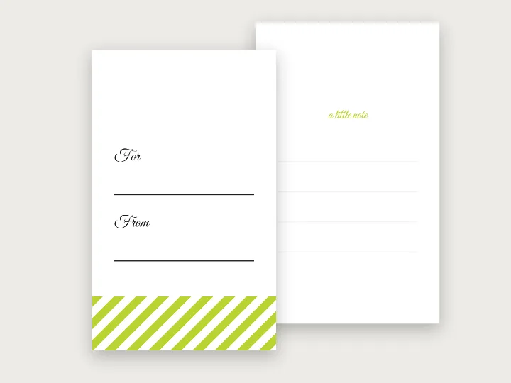 Swing tag template: gift tag