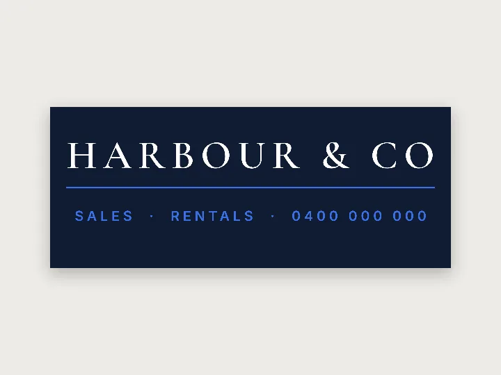 Table throw template: real estate agency
