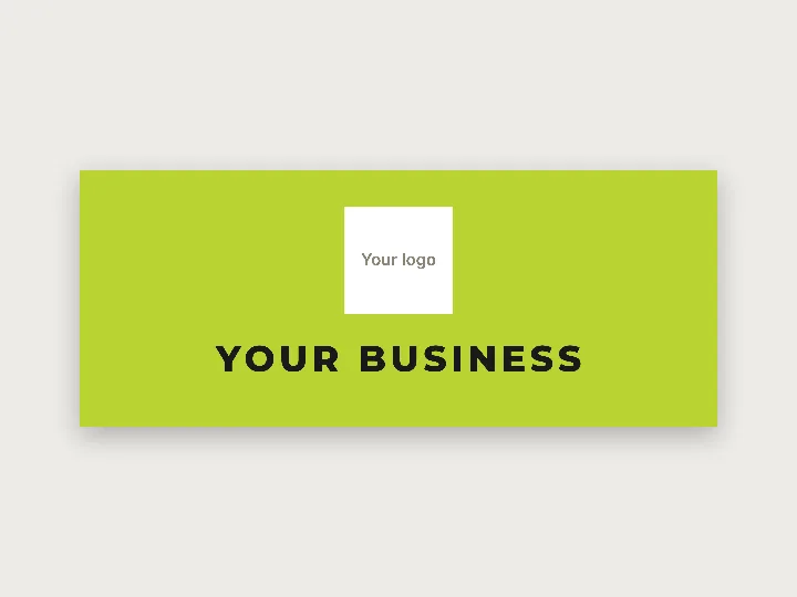 Table throws template: logo and name