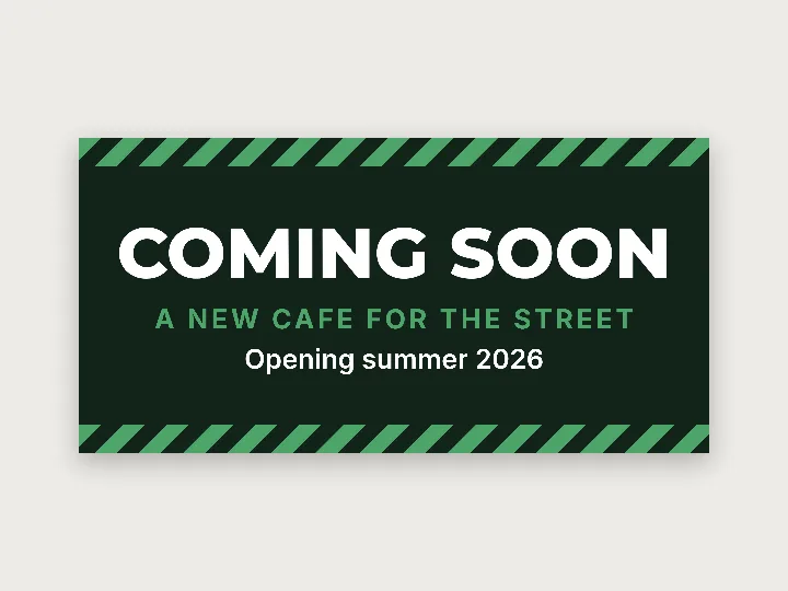 Vinyl banner template: coming soon