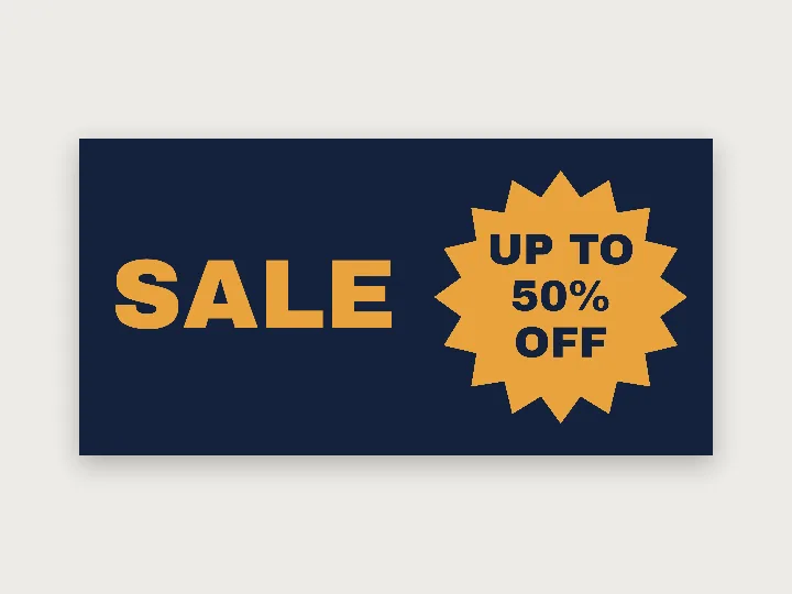 Vinyl banners template: sale now on