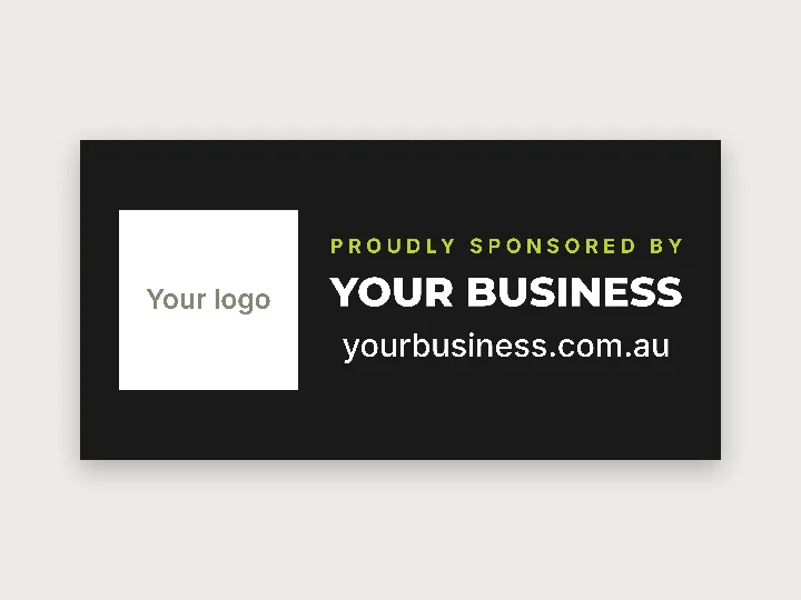 Vinyl banner template: proudly sponsored by