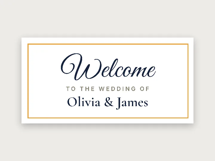 Vinyl banner template: welcome