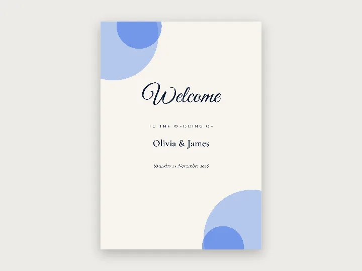 Welcome sign template: garden circles