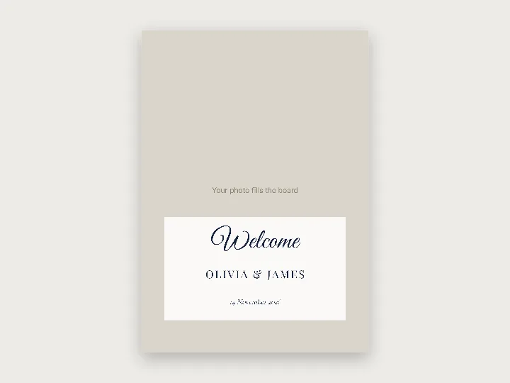 Welcome sign template: full photo